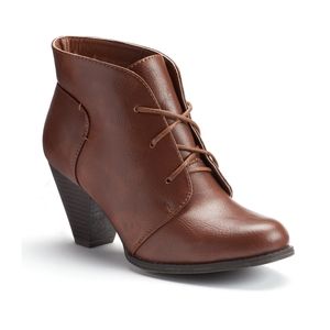SUGAR Chunky Heel Women's Ankle Lace Up Booties